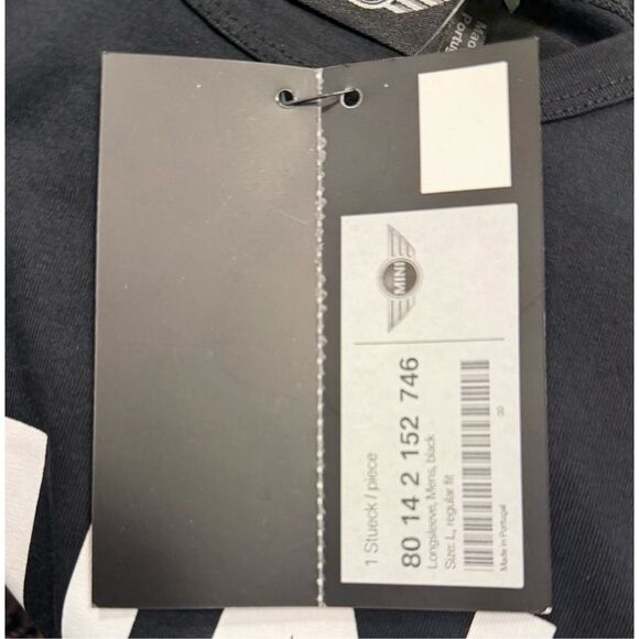 New! MINI Cooper Official Merchandise T-Shirt Long Sleeve Black Large - Picture 5 of 8